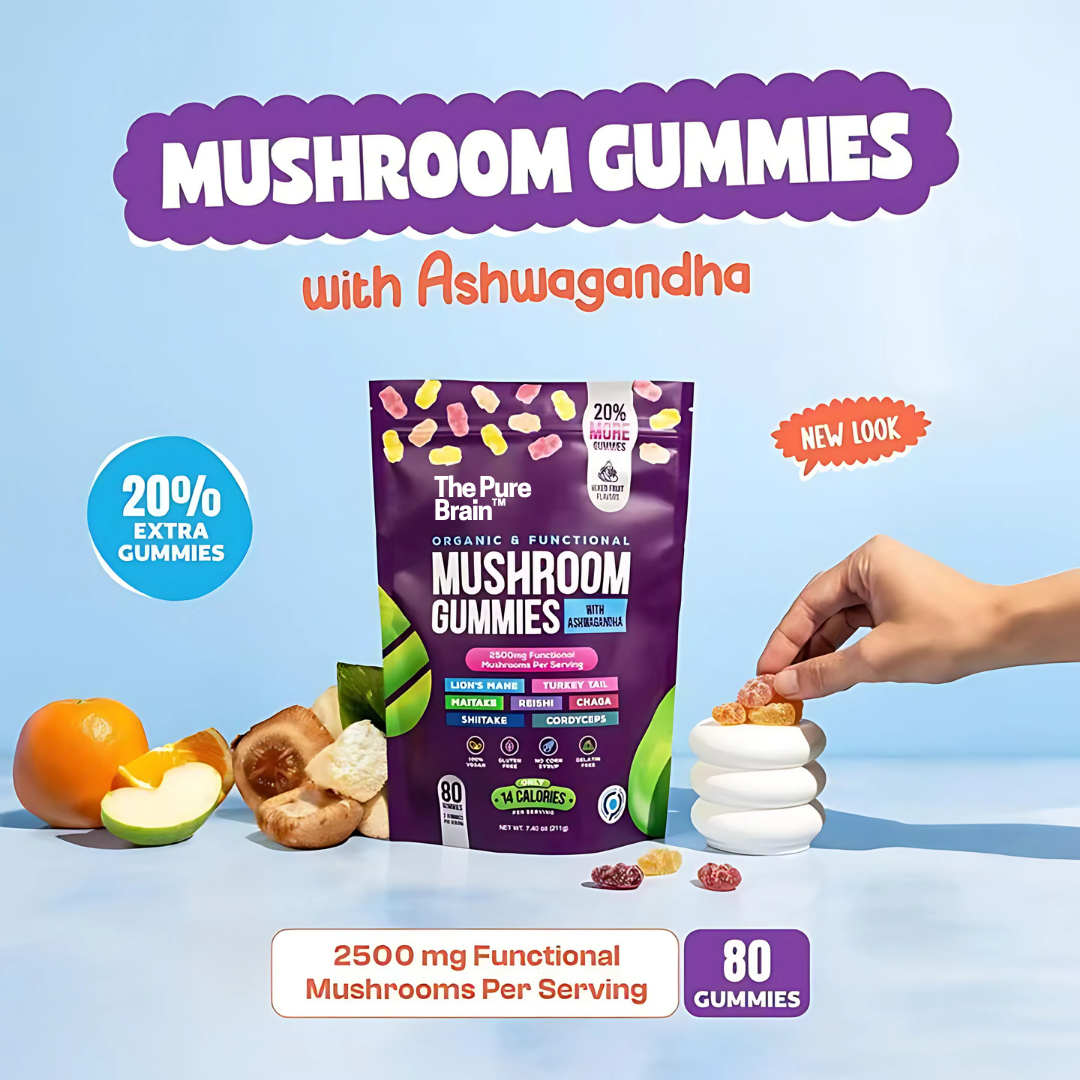 NeuroBloom™ - Mushroom & Ashwagandha Clarity Gummies